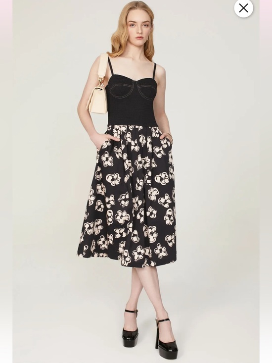 Marina Moscone Dresses & Skirts - Marina Moscone Midi Dress in Black and Cream